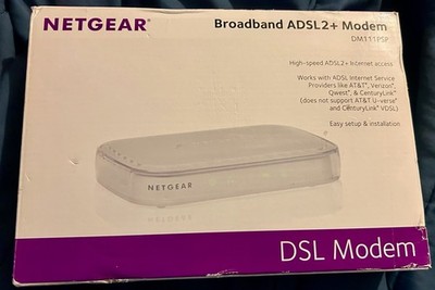 NETGEAR ADSL2+ Broadband DSL Modem DM111PSP-100NAS new open box