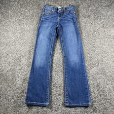 Ariat Real Jeans Youth Girls 8 Blue Denim Bootcut Jeans Medium Wash Western