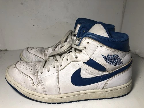 Nike Air Jordan 1 Mid SE Shoes - White/ Industrial Blue FN5215-141 | Size 10.5