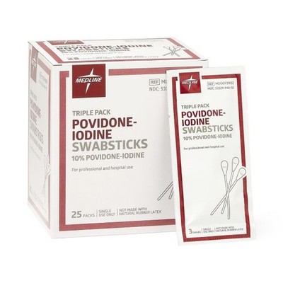 POVIDONE IODINE 10% USP SWABSTICK (3/PK)
