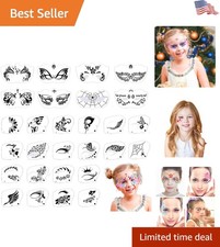 Creative 28-Piece Face Paint Stencils for Kids  Reversible Fun for Ages 4 to 100