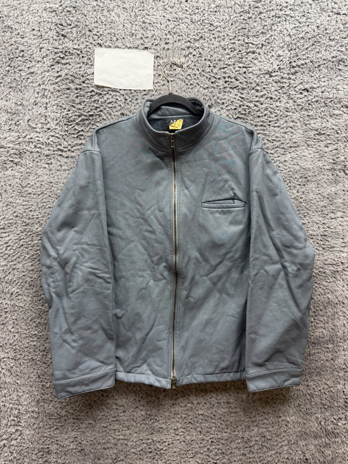 Vintage 90s A.P.C. Rue de Fleurus Paris Full-Zip Utility Jacket Grey Mens Size 2 - product detail image 1