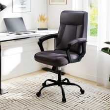 360° Swivel Task Chair with High Back and Built-in Armrests 1317