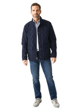 Peter Millar Suffolk MF24Z05 Navy Wool Quilted Men's Coat Jacket Size US L 375