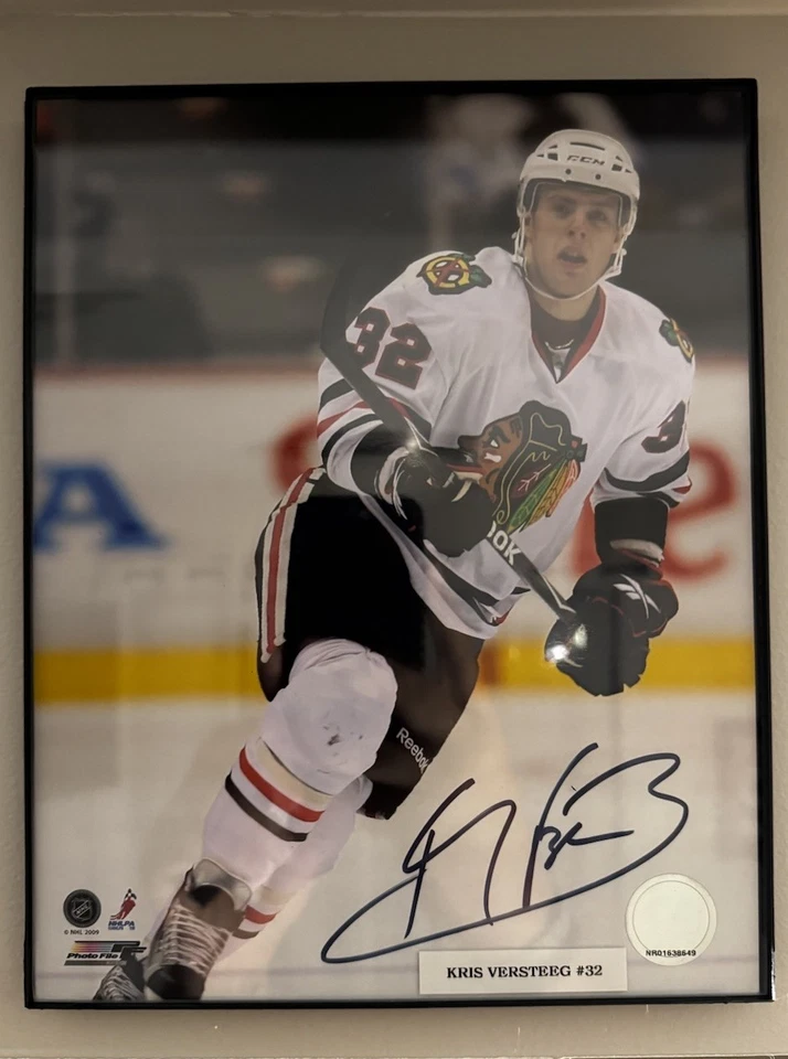 ¡Camisetas autografiadas por Kris Versteeg de 8x10 para casa y visitante! Foto 2 de 4