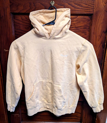 Only NY Script Logo Hoodie Yellow Men L Canada Made Heavy New York Streetwear