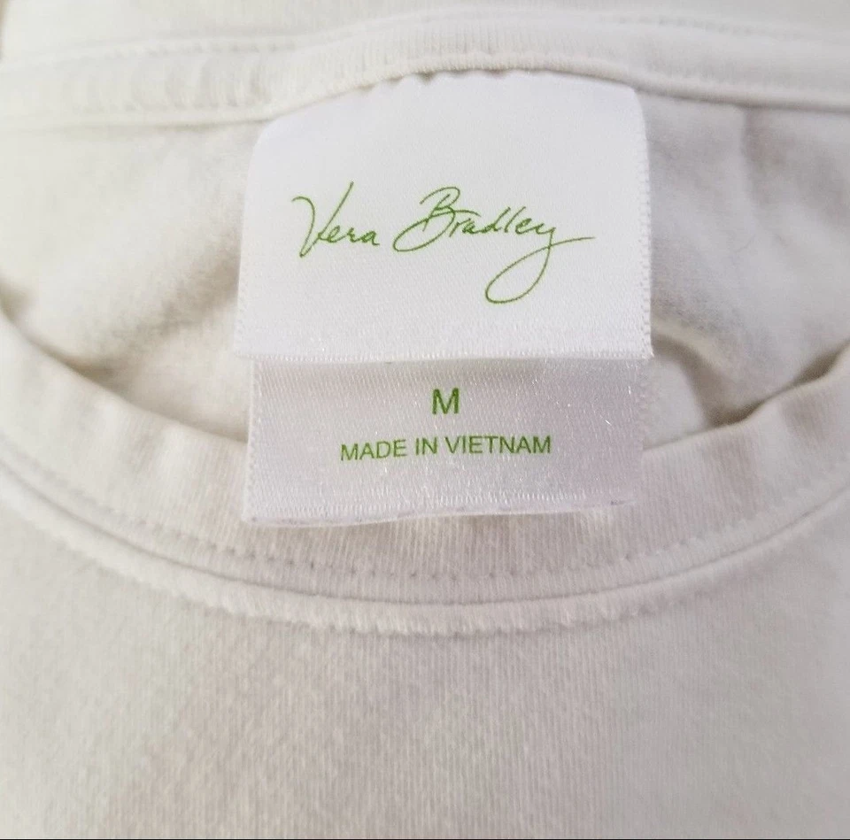 Vera Bradley Mujer Camisa Top Blusa Talla M Mediana Multicolor Cartera Tortuga Floral Foto 3 de 4