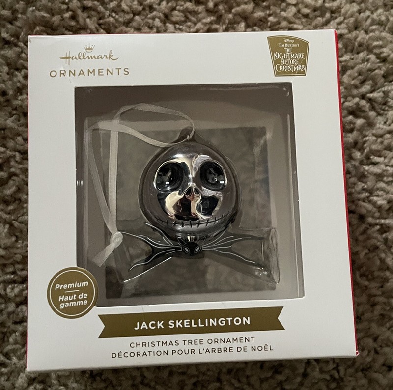 NIB Hallmark Nightmare Before Christmas Jack Skellington Bat Bowtie Ornament
