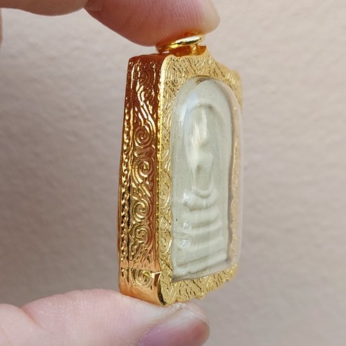 Phra Somdej Buddha Wat Rakhang Sacred Holy Thai Amulet Gold Micron Casing - Picture 2 of 7