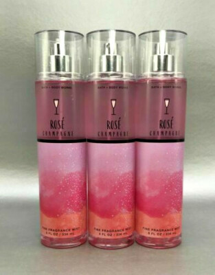 Bath & Body Works Rose Champagne Fine Fragrance Mist Set of 3