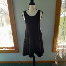Free People Womens Black Easy Street Loose Fit Sleeveless Mini Dress Size S