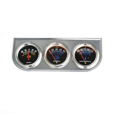 2 52mm Car 3 In 1 Triple Gauge Set Kit Amp Meter Water Temp Oil Pressure Black