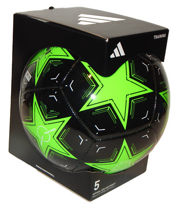 adidas UEFA UCL Champions League Size 5 Official Match Soccer Ball Black/Green