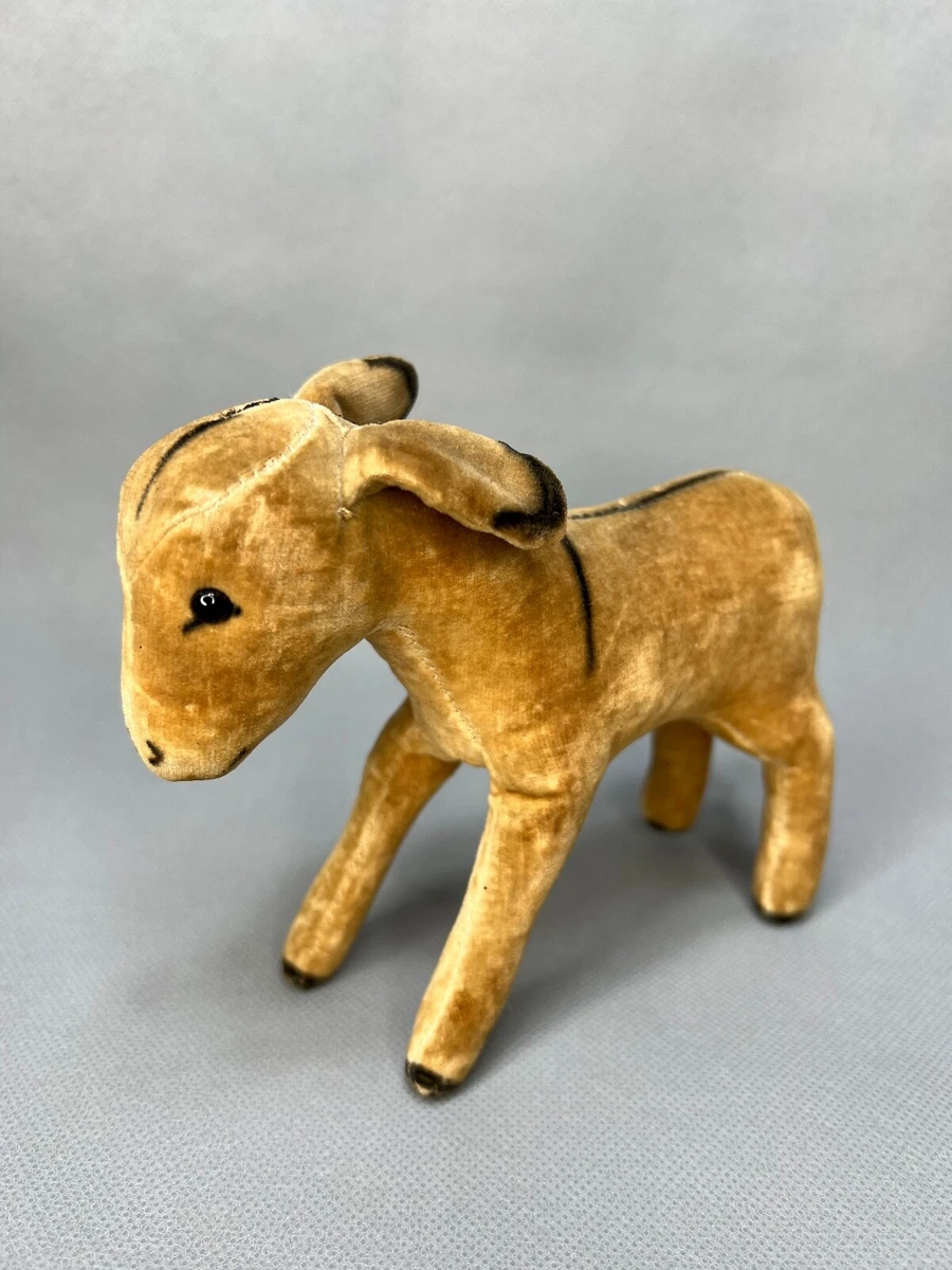 1950s Vintage German Steiff Esel Donkey Velvet Doll Toy 12cm