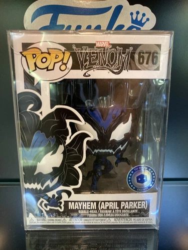 Funko Pop! Mayhem (April Parker) #676 Venom PIAB exclusivo incl. Funda NUEVA Marvel