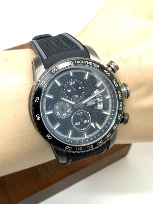 Strumento Marino Men\'s Watch SM114S Quartz Chronograph Black Dial Rubber… Strumento Marino Men main image 3
