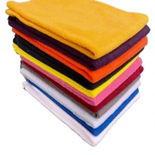 Polar Fleece Fabric Anti-Pil Plain Colour Soft Warm Craft Material + Flo Colours