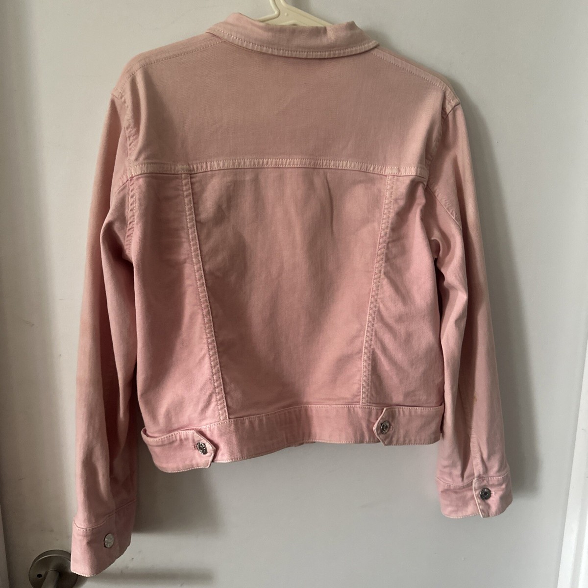 Bimba Y Lola Jacket Pastel Pink Denim Jacket Cotton Small View 5