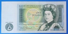 2 X 1980s £1 One Pound Bank Note Serial No. AU33 641598 & 641599