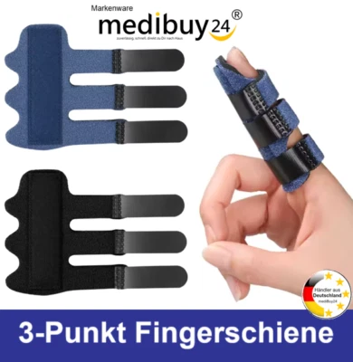 MEDIBUY24 Fingerschiene 3 Punkt Bandage Schiene Finger Stabilisator Verstellbare Stütze