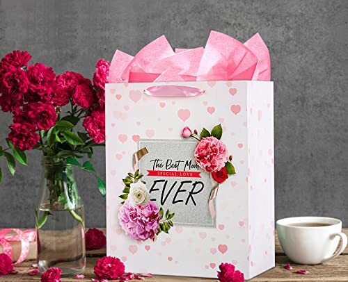 Mothers Day Gift Bags With Handle 13" Large Mother's Day Mom Ever Gifts Bags Wit - Picture 2 of 7