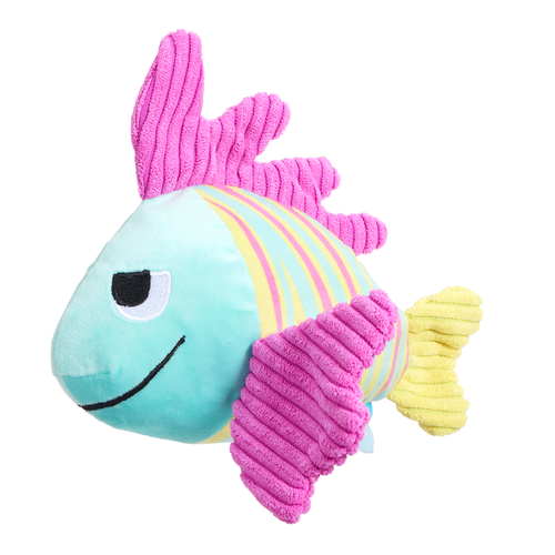 Bark Box Dog Toy Large Lion Fish Larry Coral Ruff Crinkle Squeaker ...