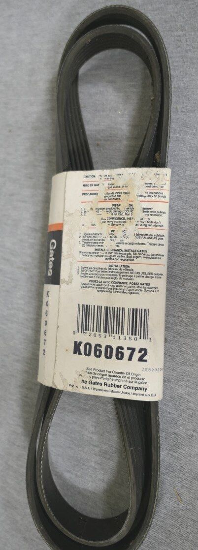 NEW Gates K060672 Micro-V Green Stripe Serpentine Belt 21mm NEW Gates K060672 Micro-V Green Stripe Serpentine Belt 21mm