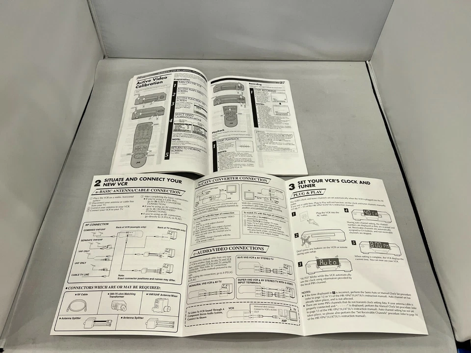 JVC HR-VP673U VCR Original Manual & Quick Start Instructions - Image 2 of 2