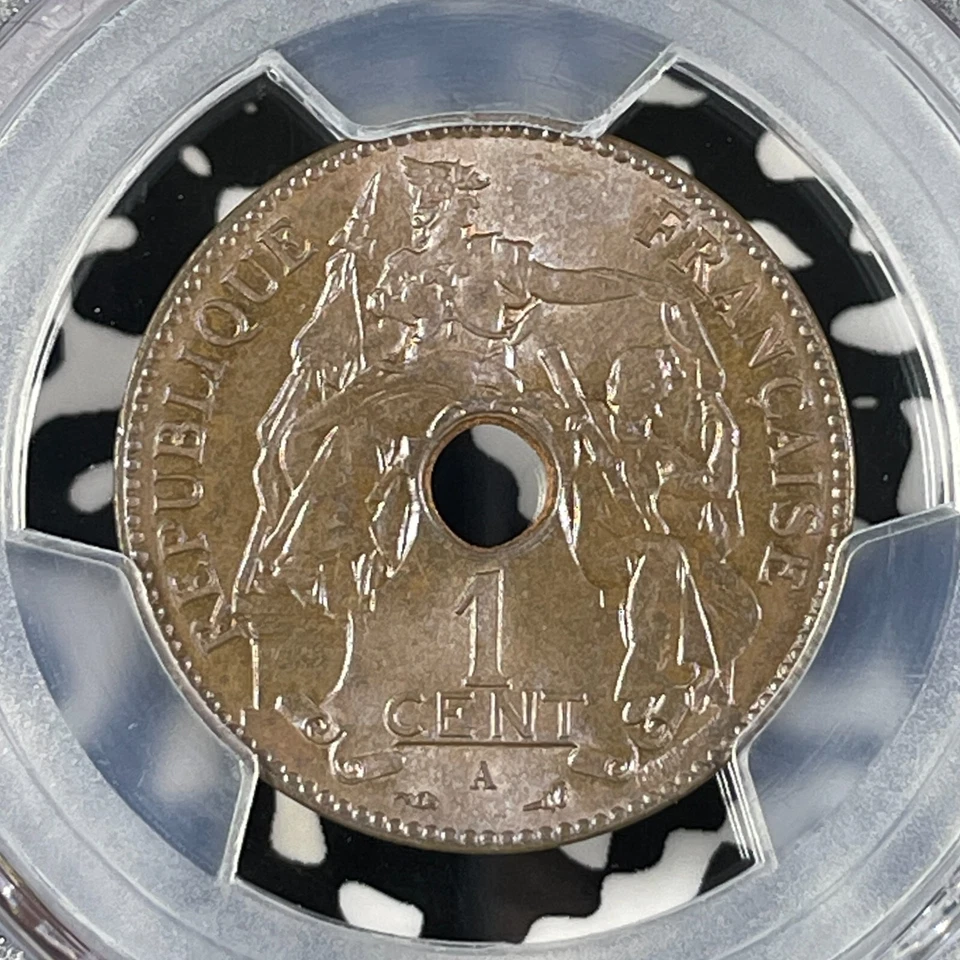 1900-A French Indo-China 1 Centime PCGS MS64BN Lot#G072 Choice UNC! Lec-55 - Image 3 of 4