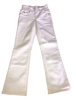 DG2 Diane Gilman Stretch Knit Twill Boot-Cut Jegging White PXS Super Soft