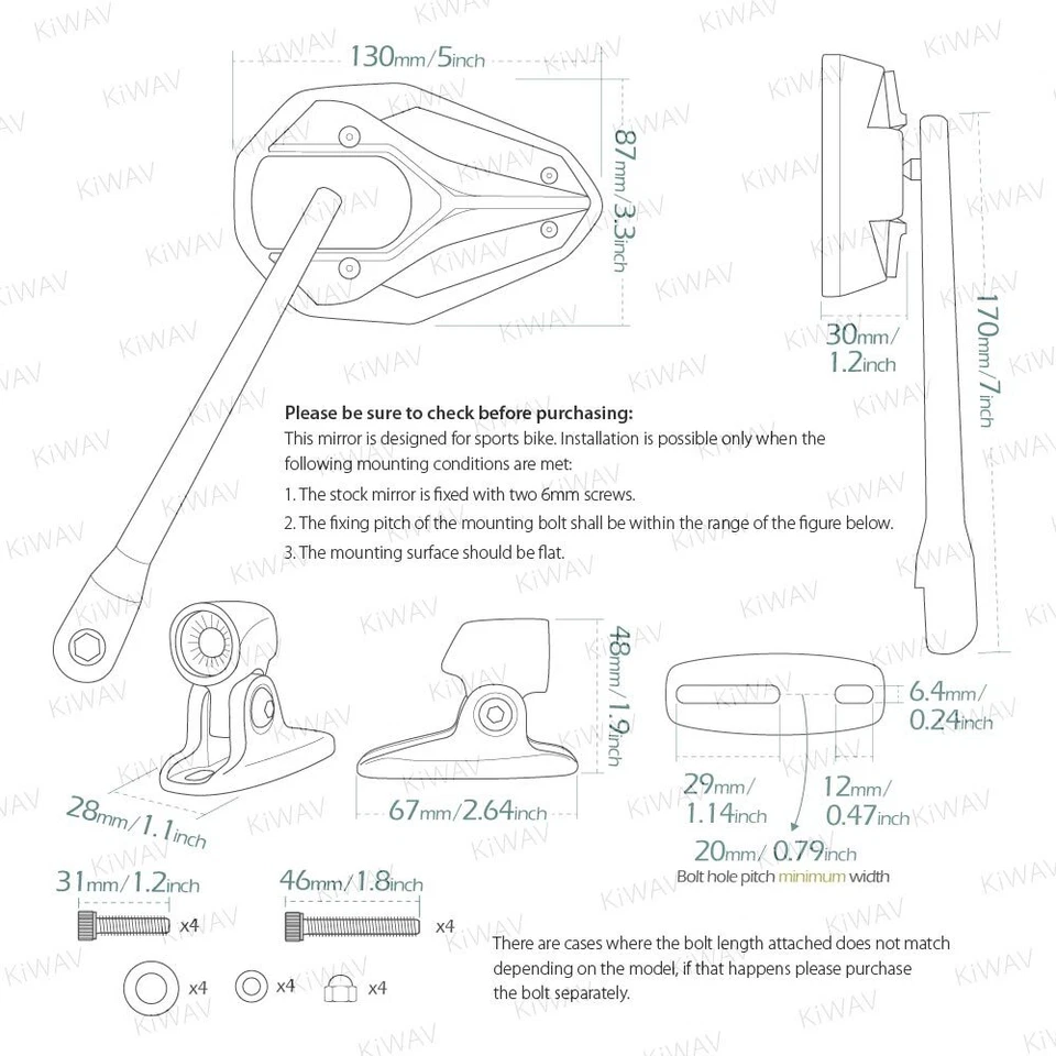 Base alfombrilla espejo ViperII roja ABS aluminio carenado montaje se adapta a Yamaha YZF R Foto 2 de 4