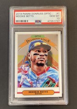 Mookie Betts Boston Red Sox 2019 Panini Donruss Optic Card #1 PSA 10 Low Pop MVP
