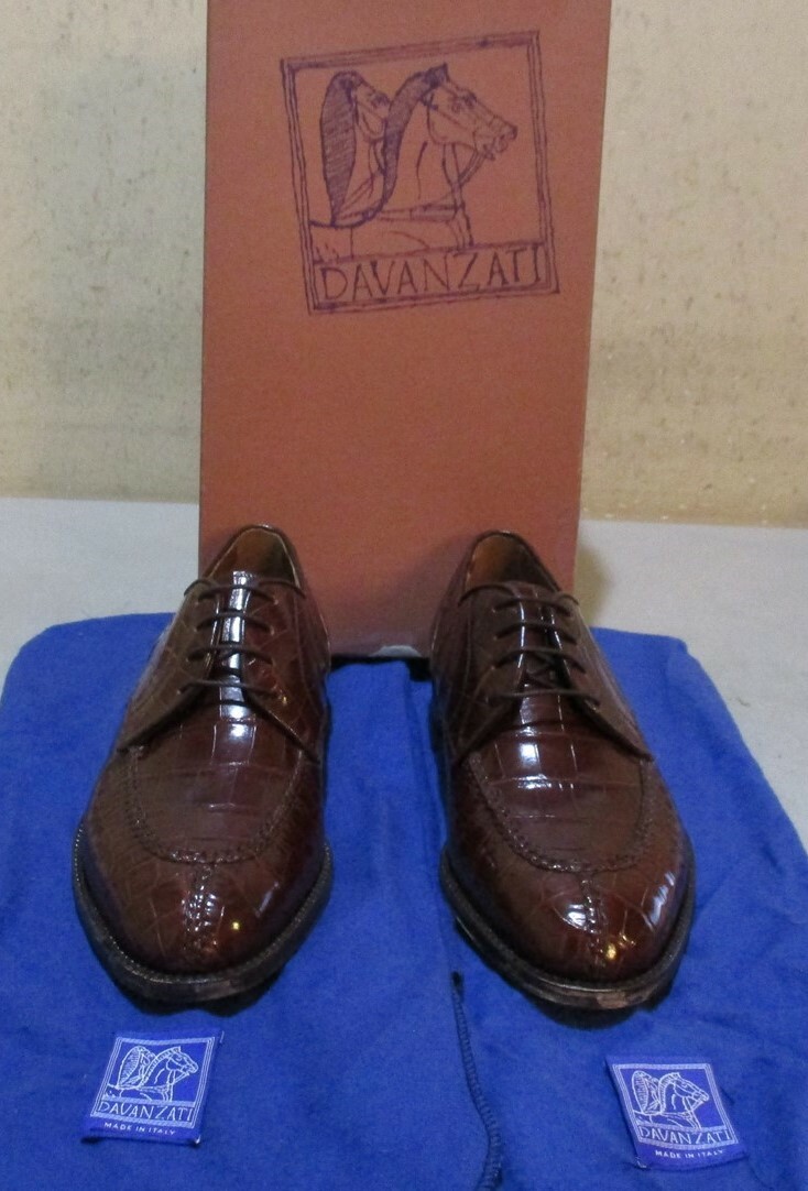 Men\'s size 8.5 Davanzati Dress shoes New ALLIGATOR Davanzati #1209 6.5 D rust (6813) | eBay main image 3