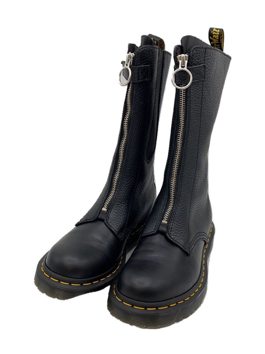 ドクターマーチン dr.Martens 37 Dr.Martens long boots 37 Black leather 32053001 front zip