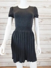 Forever 21 Womens Sweater Dress Size S Petite Charcoal Fit & Flare Elastic Waist