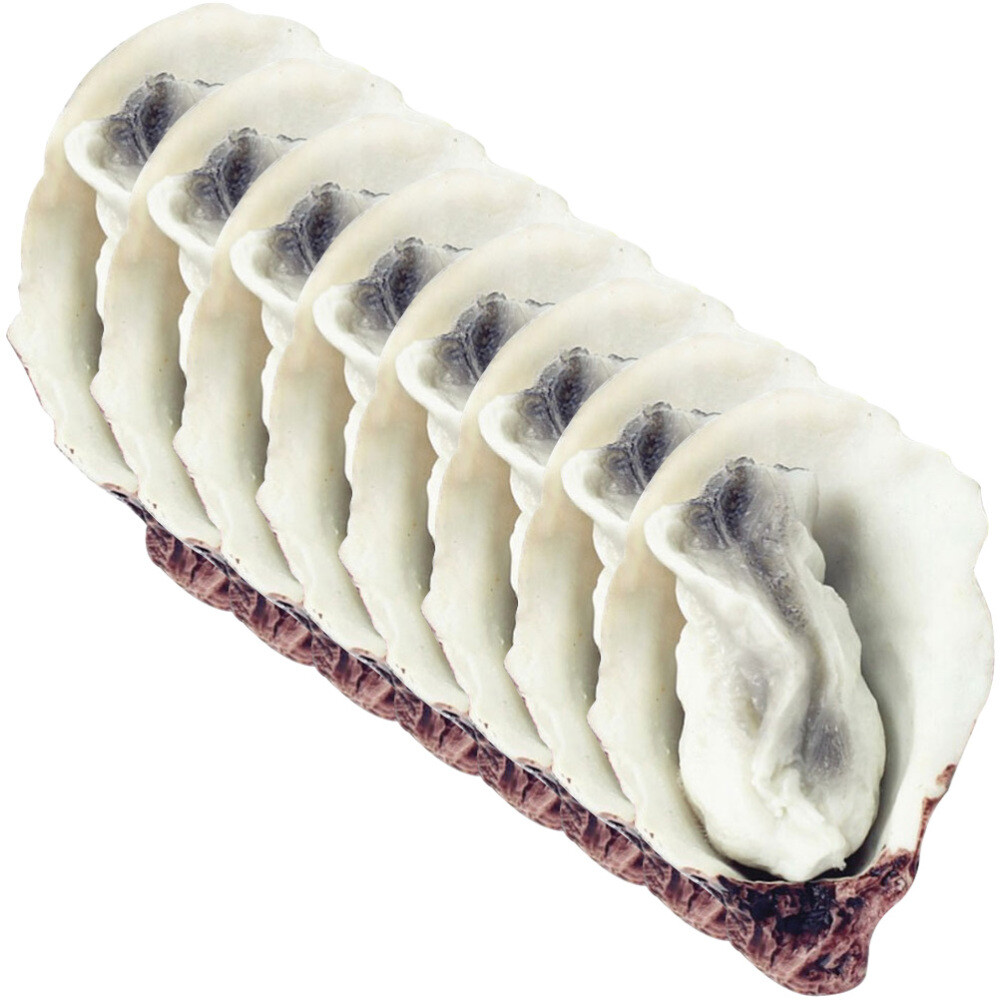 8 Pcs Fish Tank Decor Simulated Oysters Photo Prop Food Model