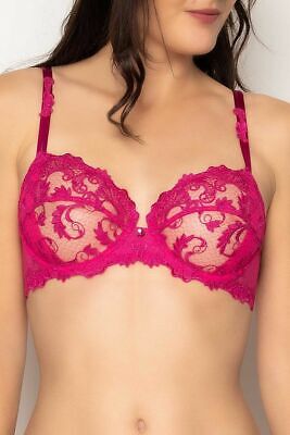 Lise Charmel Dressing Floral Full Cup Pink Lace Bra 37377 Size 32D