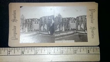 Dundrennan Abbey Ruins Scotland Stereoview Antique c1870s Y16219