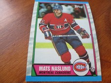 MATS NASLUND    (montreal canadians - LW)   1989/90  topps  card #118  mint