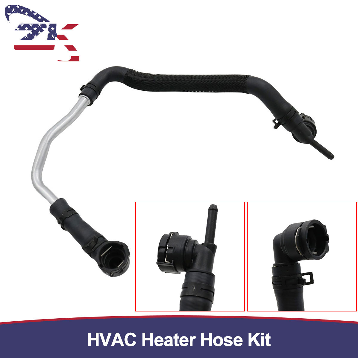 Fits 2018-2019 Jeep Wrangler 2.0L-L4 Rubicon HVAC Heater Hose Kit