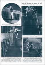 1936 ANTIQUE PRINT GERMANY DIVING LIGHTS RECORD MOVEMENTS (458)
