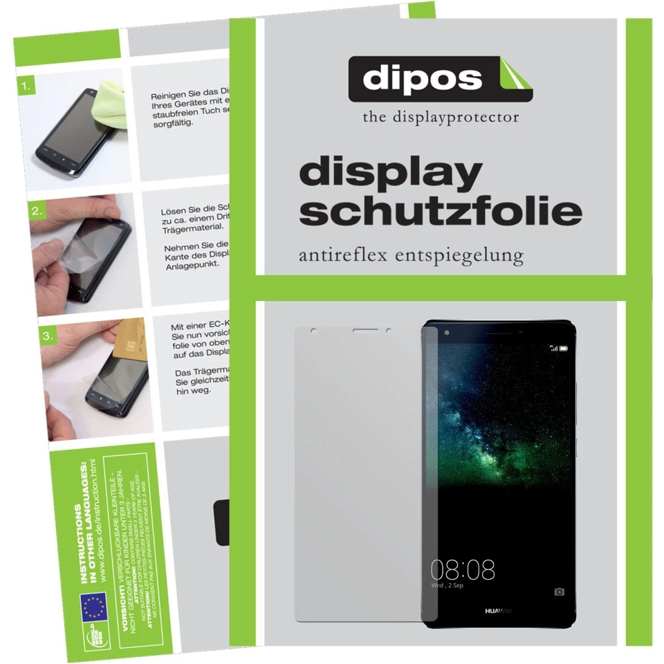 6x Schutzfolie für Huawei Mate S  matt Display dipos Displayfolie - Bild 1 von 1