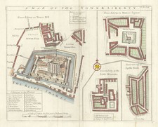 'Map of the the Tower Liberty'. Tower of London/Tower Hill. STOW/STRYPE 1720