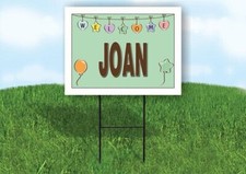 JOAN WELCOME BABY GREEN 18 in x 24 in Yard Sign Road Sign with Stand