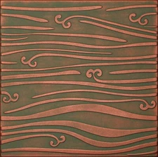 Home Decor, Ceiling Tiles, Glue Up Foam 20x20 R102 Copper Patina 16 Pcs 42.24 sf