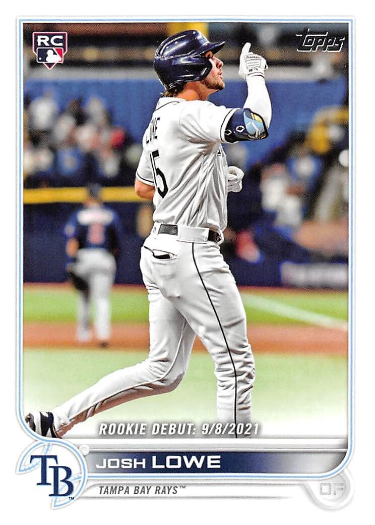2022 Topps Update #US287 Josh Lowe RC Rookie Card Tampa Bay Rays 💎⚾💎