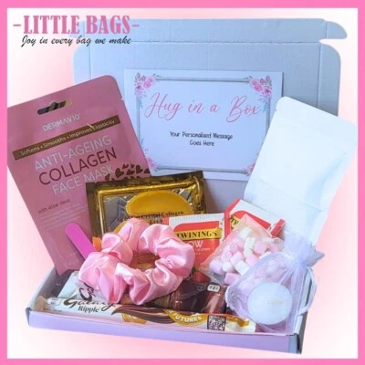 LITTLE BAGS PERSONALISED HAMPER SPA SELF CARE PAMPER GIFT BOX CARE PACKAGE FOR HER