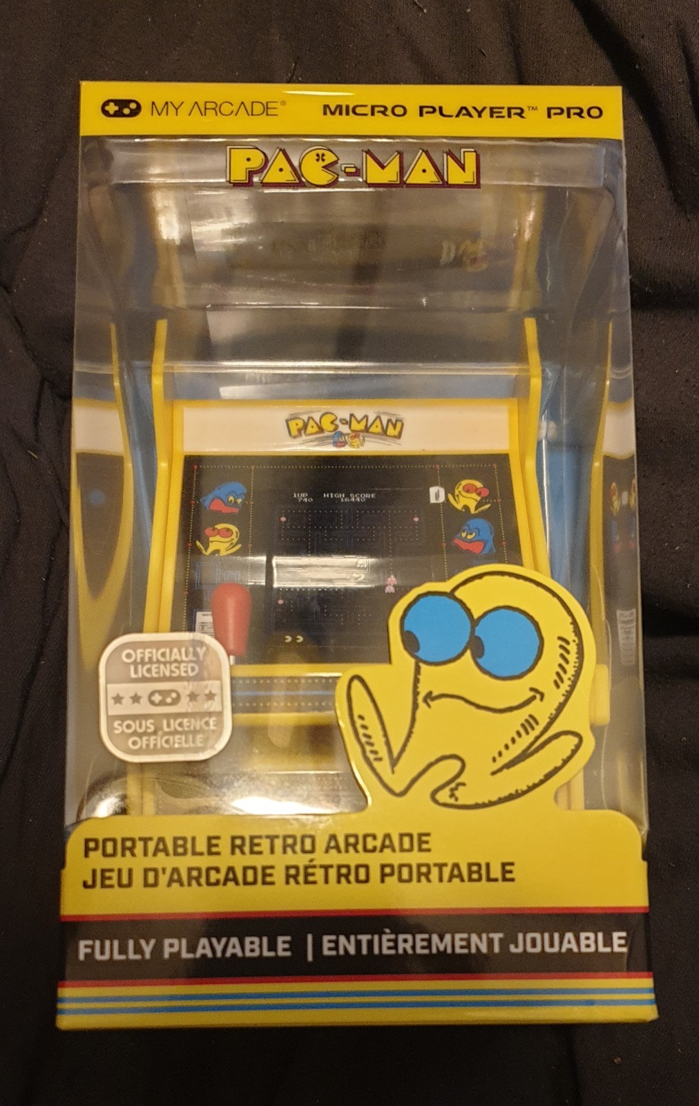 PAC-MAN Micro Player mini borne arcade vintage avec écran couleur et joystick amovible