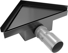 Mexen Flat scarico a pavimento triangolare 20 x 20 cm, nero - 1710320