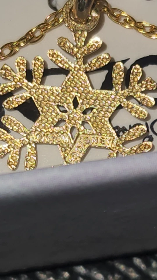 Ожерелье с бесплатной золотой подвеской в виде замороженного снега 10 карат в комплекте - Изображение 3 из 3